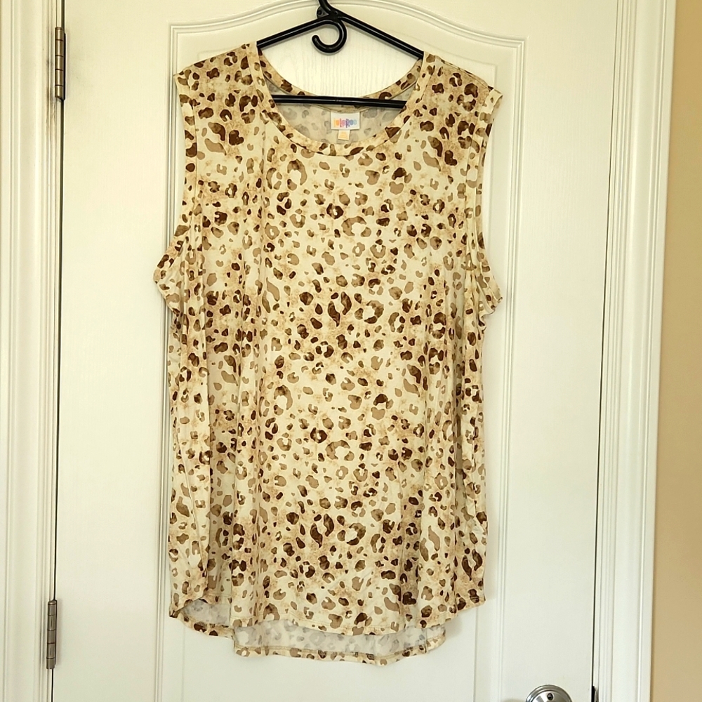 NWT leopard print Lularoe Cocoa tank, sz 3X
